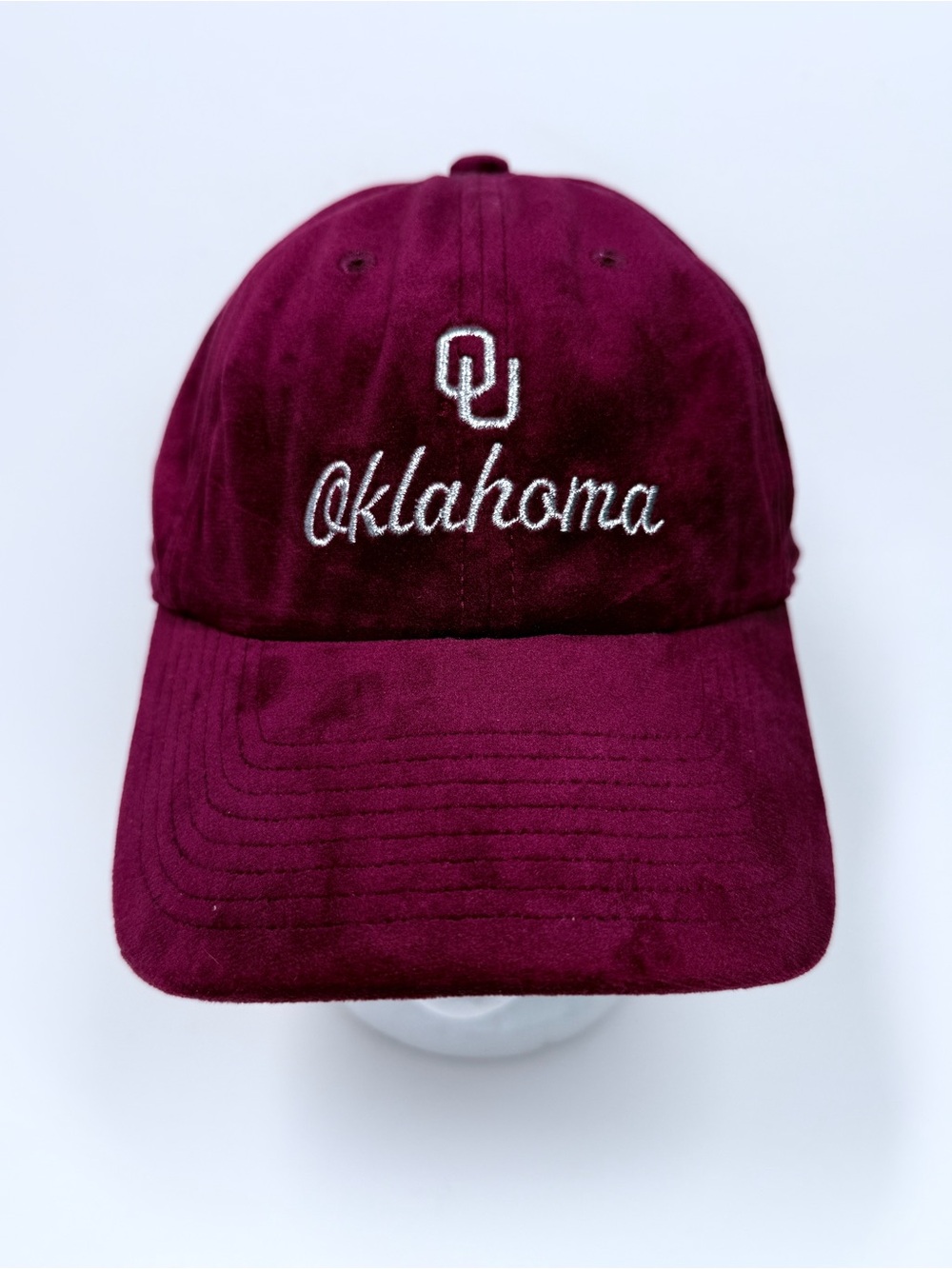 Oklahoma University OU ‘47 Brand Crimson Velour Velvet cap hat